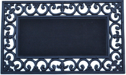 18" X 30" Black Rubber Outdoor Door Mat