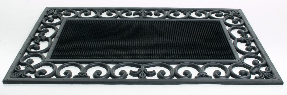 18" X 30" Black Rubber Outdoor Door Mat