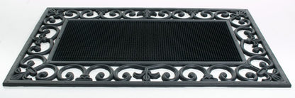 18" X 30" Black Rubber Outdoor Door Mat