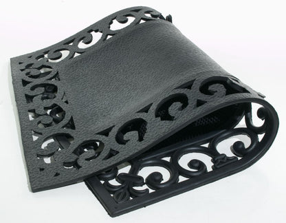 18" X 30" Black Rubber Outdoor Door Mat