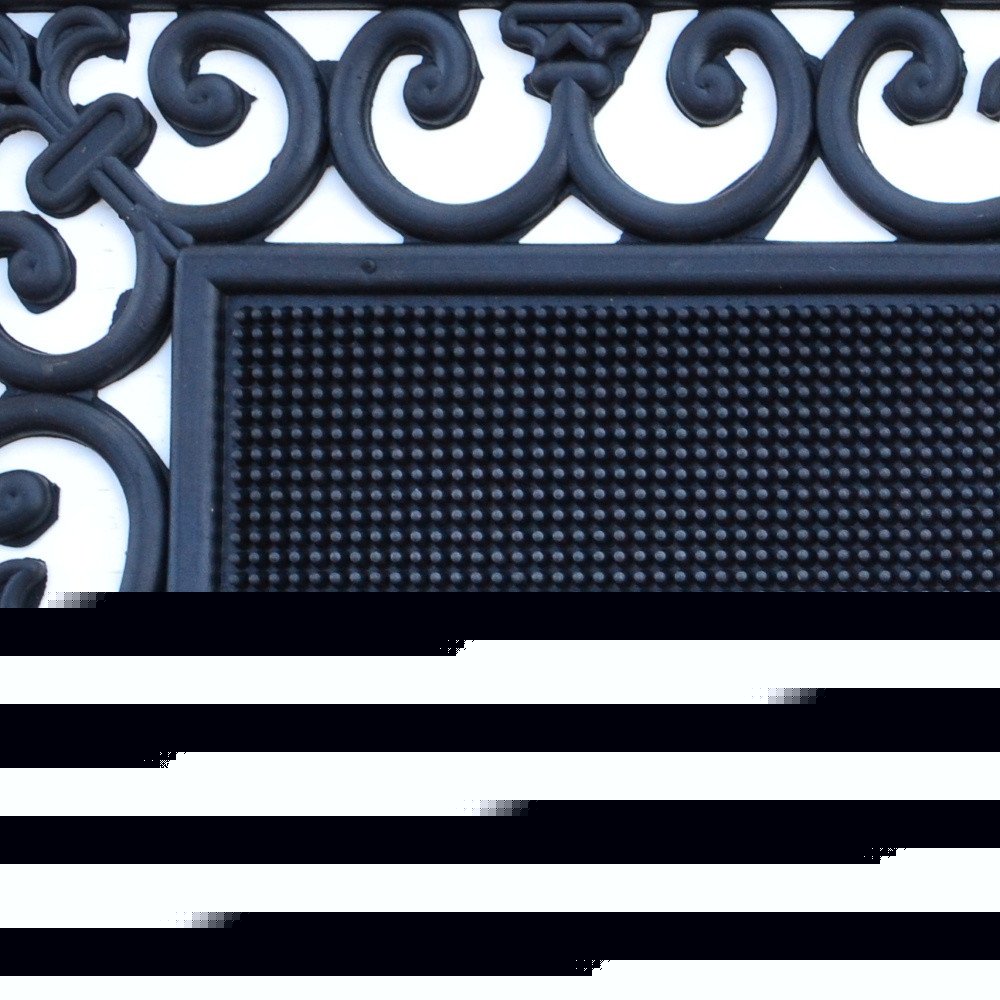 18" X 30" Black Rubber Outdoor Door Mat