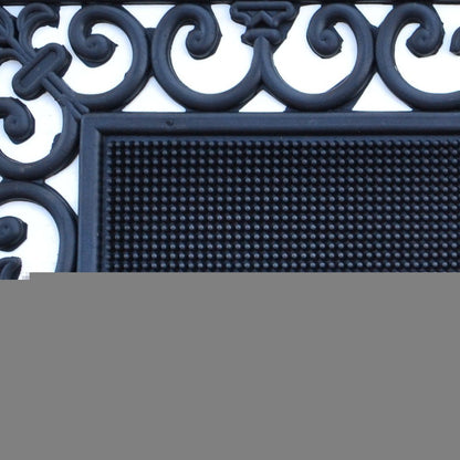 18" X 30" Black Rubber Outdoor Door Mat