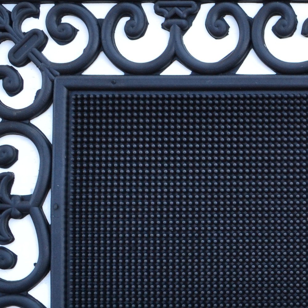 18" X 30" Black Rubber Outdoor Door Mat