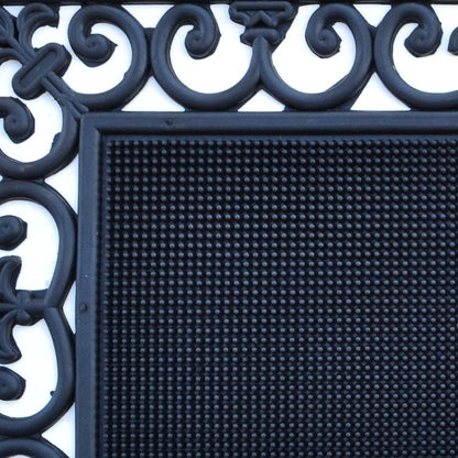 18" X 30" Black Rubber Outdoor Door Mat