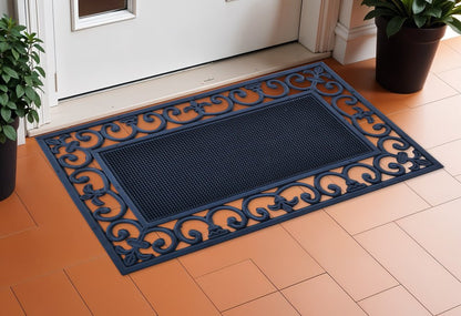 18" X 30" Black Rubber Outdoor Door Mat