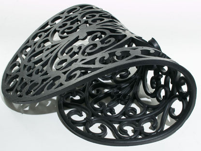 18" X 30" Black Rubber Outdoor Oval Door Mat