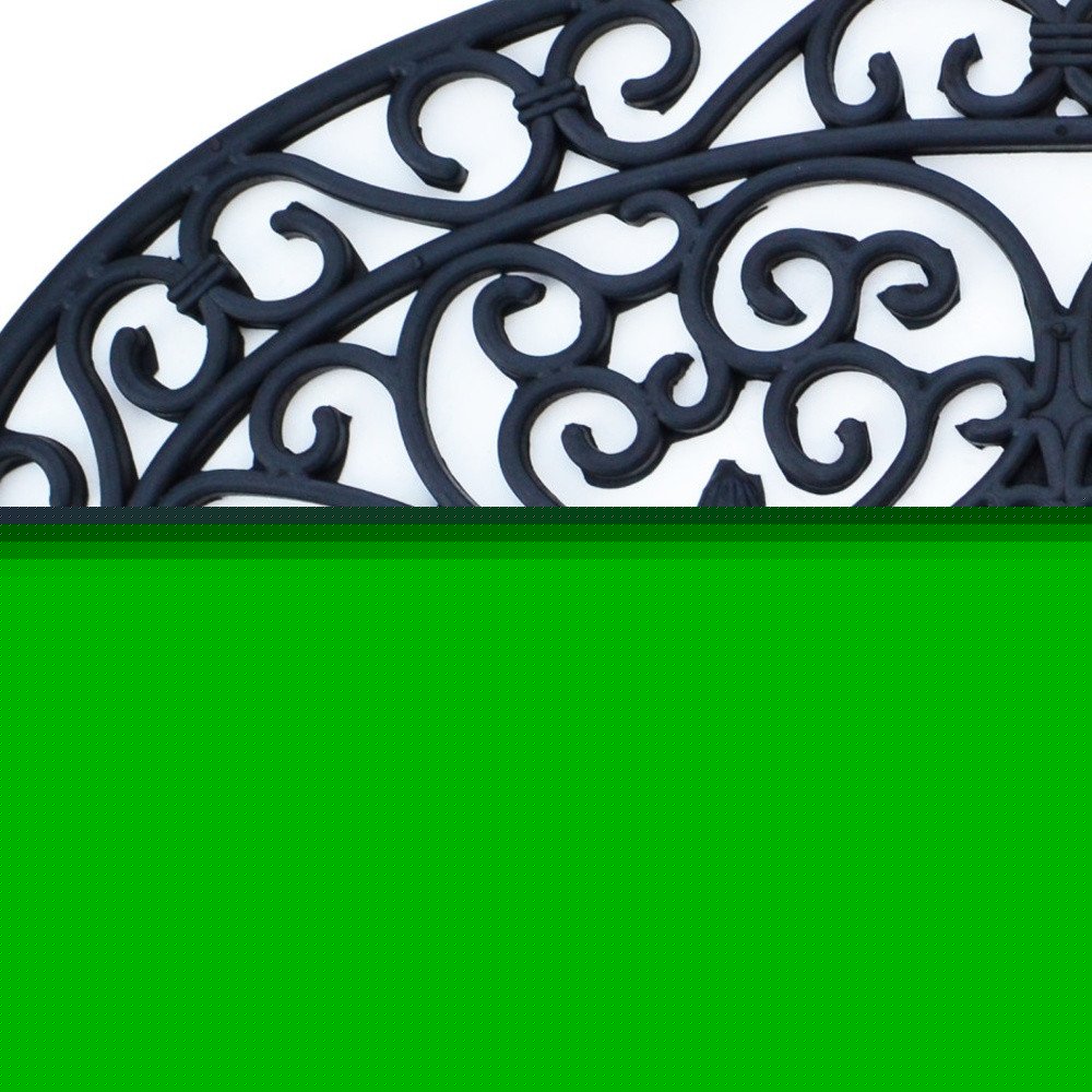 18" X 30" Black Rubber Outdoor Oval Door Mat