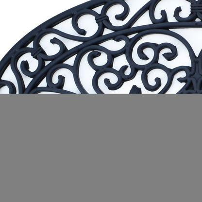 18" X 30" Black Rubber Outdoor Oval Door Mat