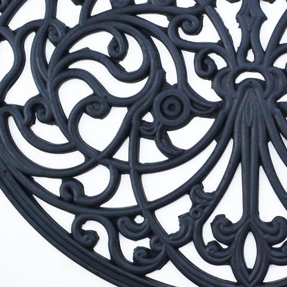 18" X 30" Black Rubber Outdoor Semi Circle Door Mat