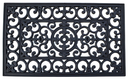 18" X 30" Black Rubber Outdoor Door Mat
