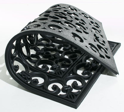 18" X 30" Black Rubber Outdoor Door Mat