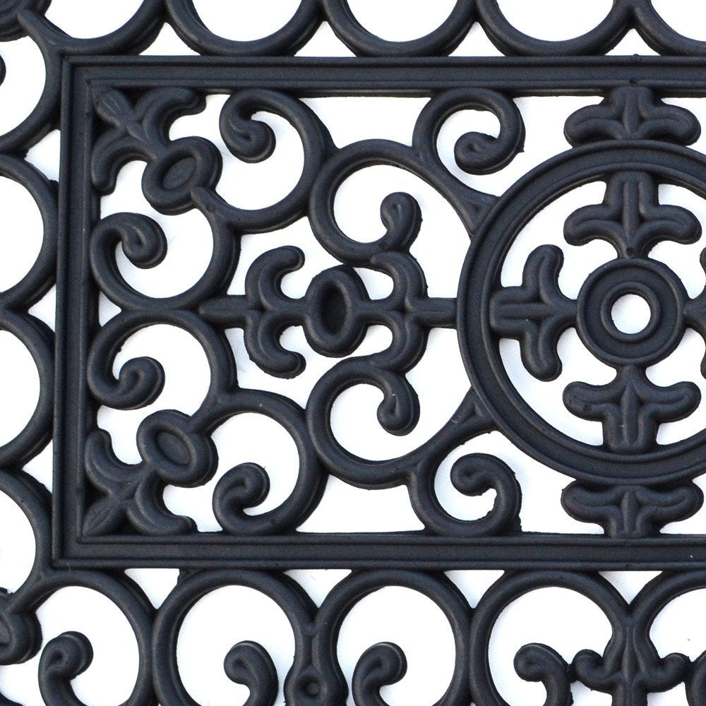 24" X 36" Black Rubber Outdoor Door Mat