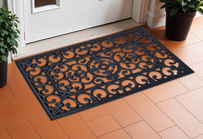 24" X 36" Black Rubber Outdoor Door Mat