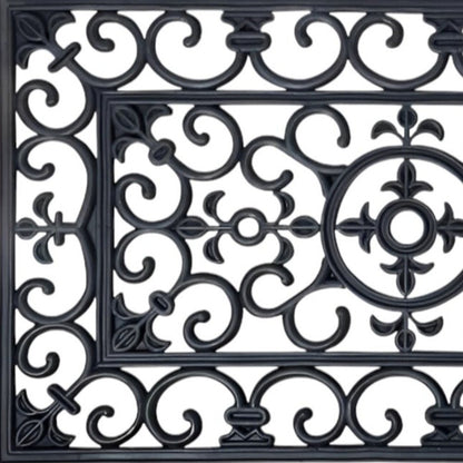 18" X 47" Black Rubber Outdoor Door Mat