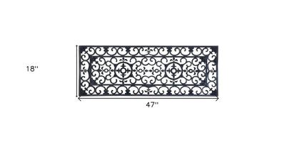 18" X 47" Black Rubber Outdoor Door Mat