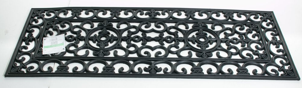 18" X 47" Black Rubber Outdoor Door Mat