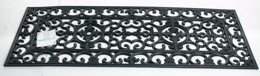 18" X 47" Black Rubber Outdoor Door Mat