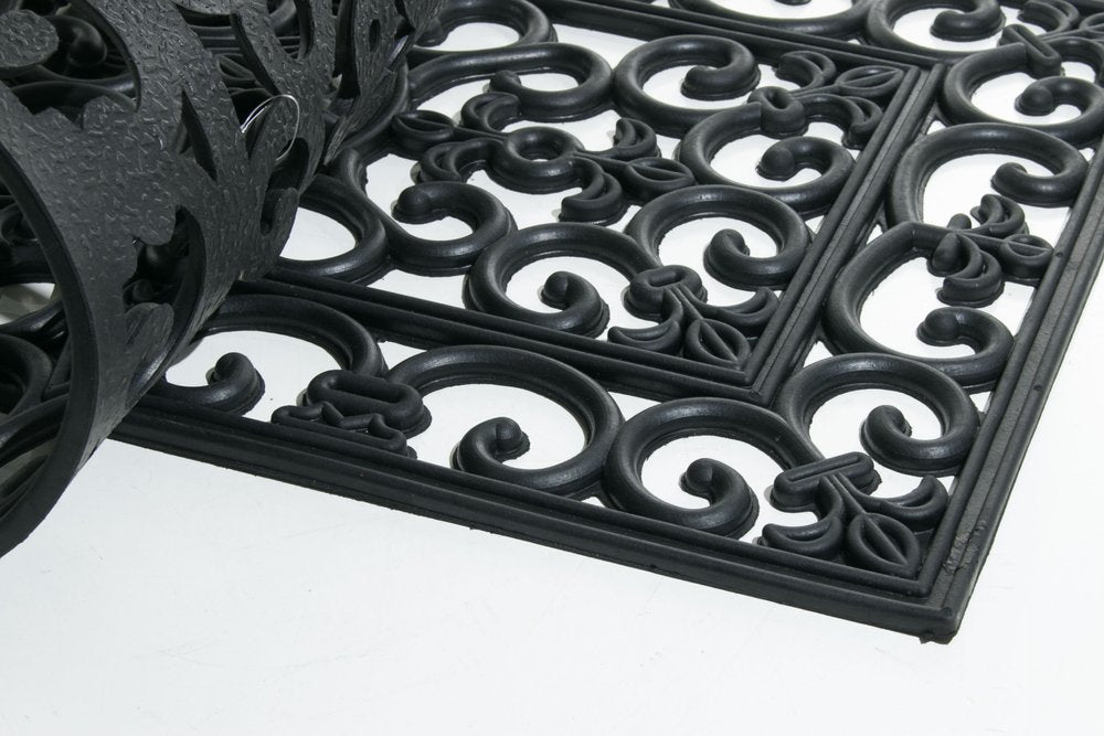 18" X 47" Black Rubber Outdoor Door Mat