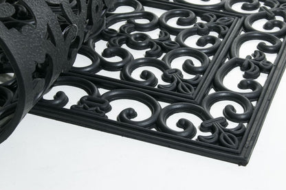 18" X 47" Black Rubber Outdoor Door Mat