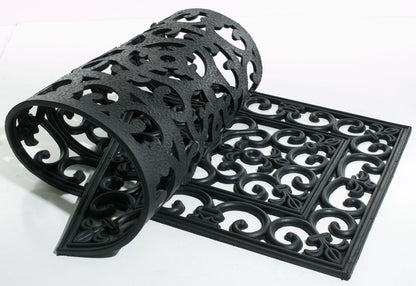 18" X 47" Black Rubber Outdoor Door Mat
