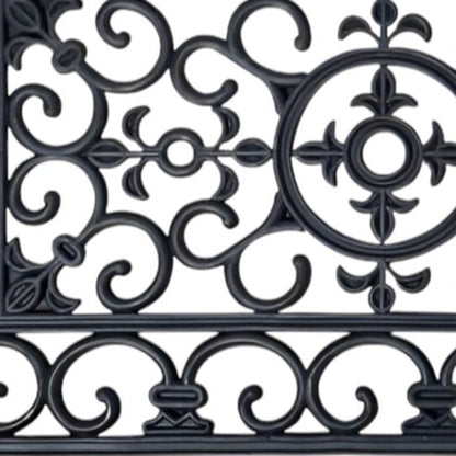 18" X 47" Black Rubber Outdoor Door Mat