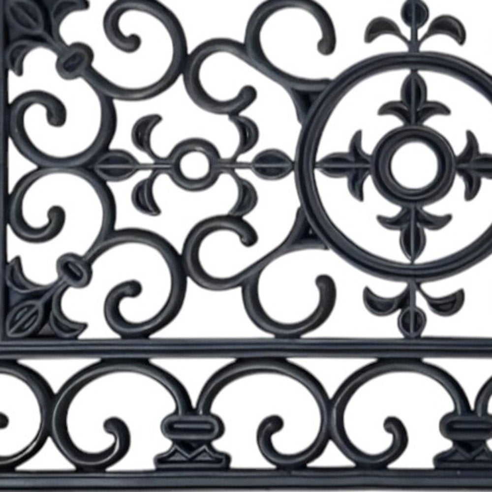 18" X 47" Black Rubber Outdoor Door Mat