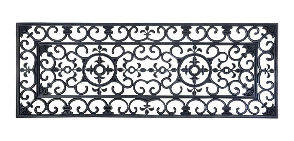 18" X 47" Black Rubber Outdoor Door Mat