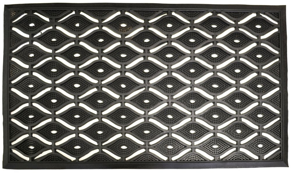 22" X 36" Black Rubber Outdoor Door Mat