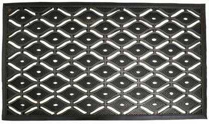 22" X 36" Black Rubber Outdoor Door Mat