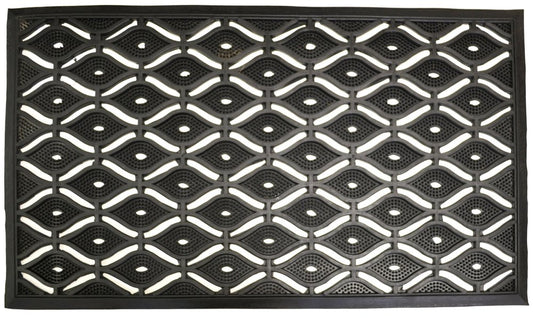 22" X 36" Black Rubber Outdoor Door Mat