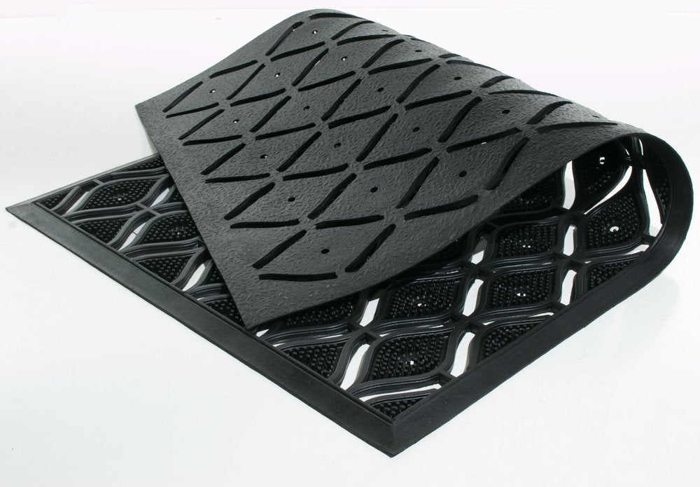 22" X 36" Black Rubber Outdoor Door Mat