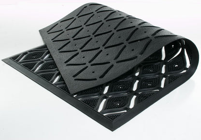 22" X 36" Black Rubber Outdoor Door Mat