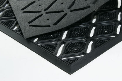 22" X 36" Black Rubber Outdoor Door Mat