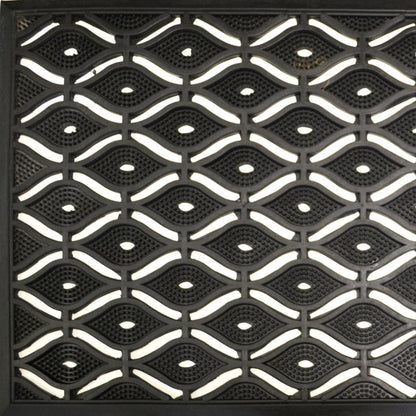22" X 36" Black Rubber Outdoor Door Mat