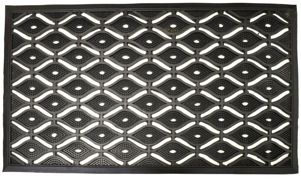 22" X 36" Black Rubber Outdoor Door Mat