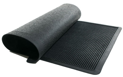 18" X 30" Black Rubber Outdoor Door Mat