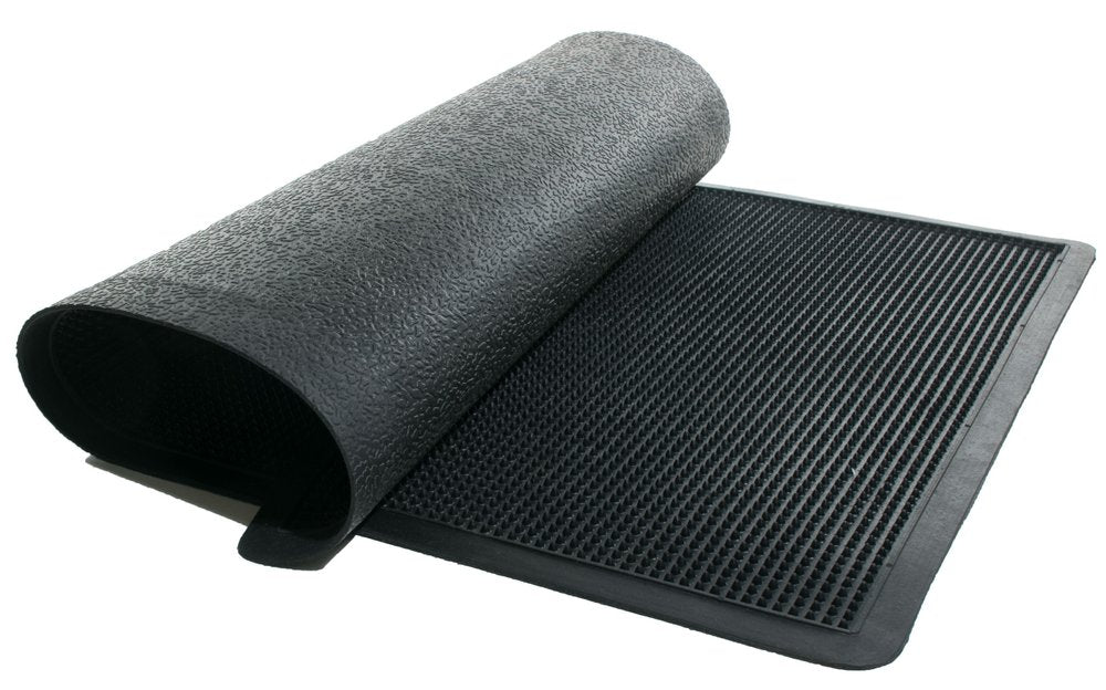 18" X 30" Black Rubber Outdoor Door Mat