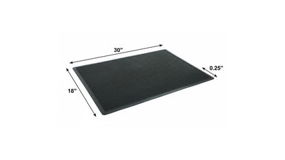 18" X 30" Black Rubber Outdoor Door Mat