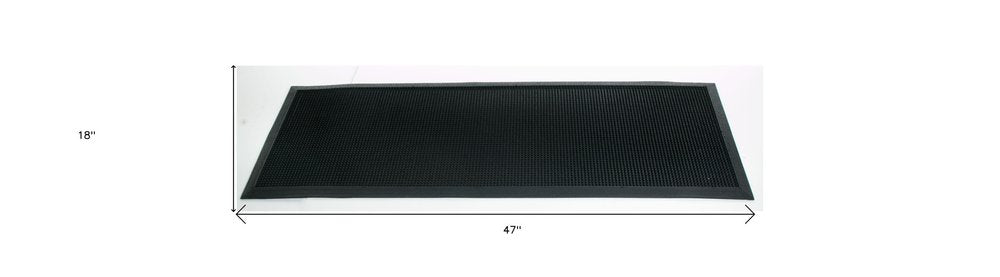 18" X 47" Black Rubber Outdoor Door Mat