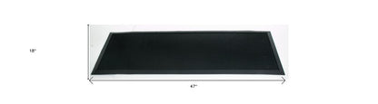 18" X 47" Black Rubber Outdoor Door Mat