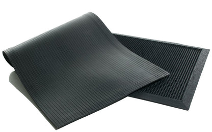 18" X 47" Black Rubber Outdoor Door Mat