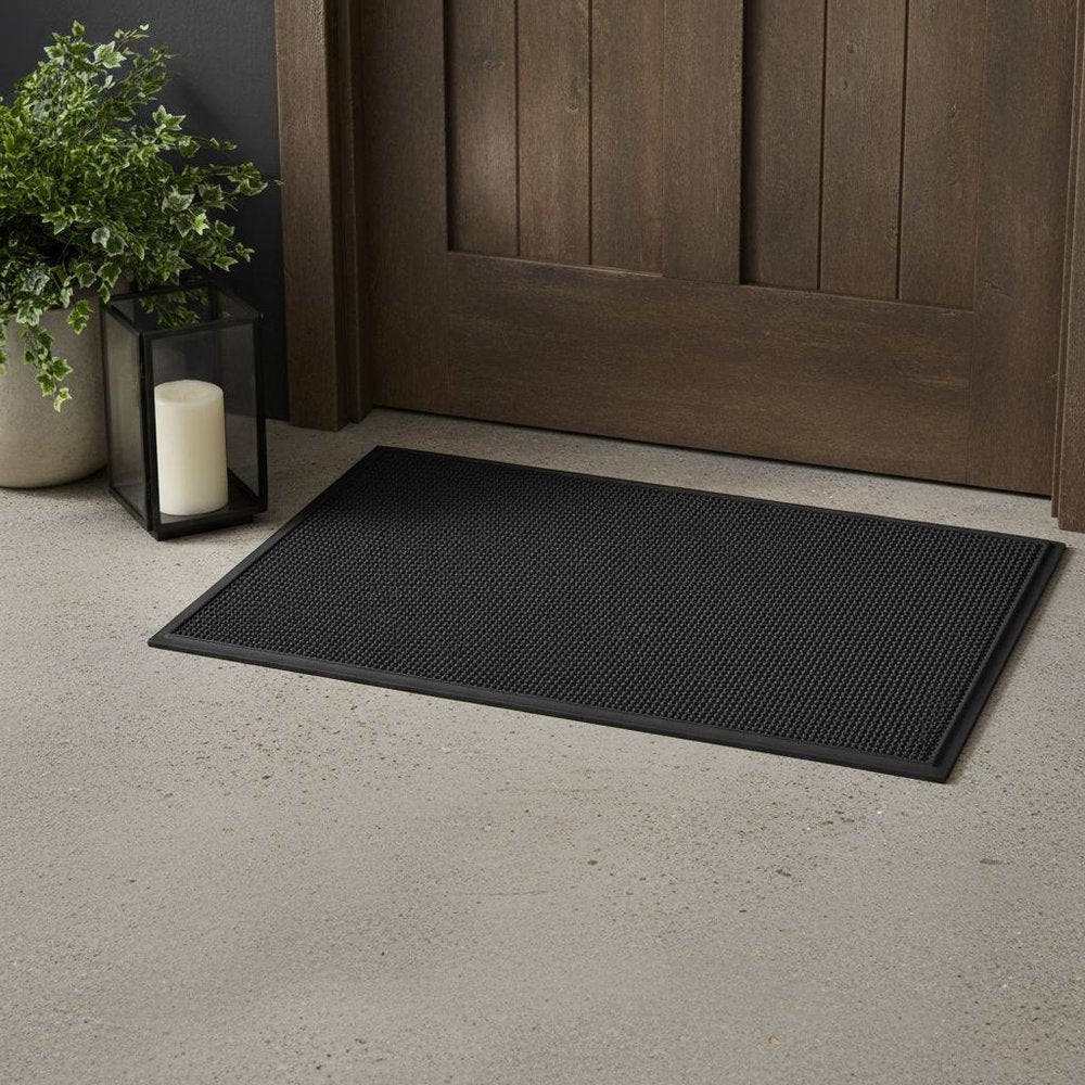24" X 40" Black Rubber Outdoor Door Mat