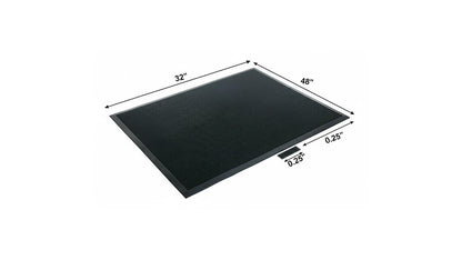 32" X 48" Black Rubber Outdoor Door Mat