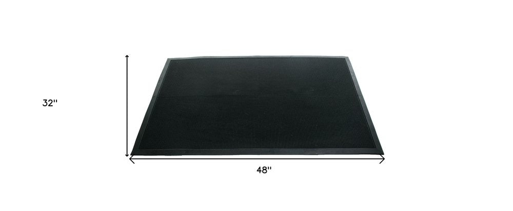 32" X 48" Black Rubber Outdoor Door Mat