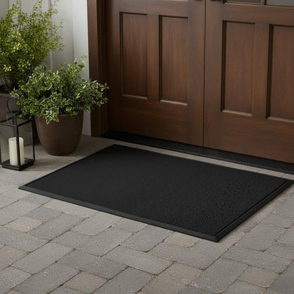 32" X 48" Black Rubber Outdoor Door Mat