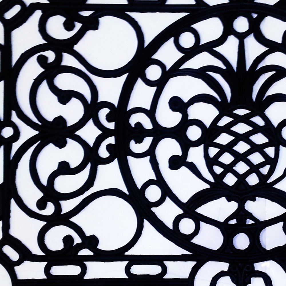 18" X 30" Black Rubber Pineapple Outdoor Door Mat