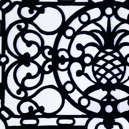 18" X 30" Black Rubber Pineapple Outdoor Door Mat