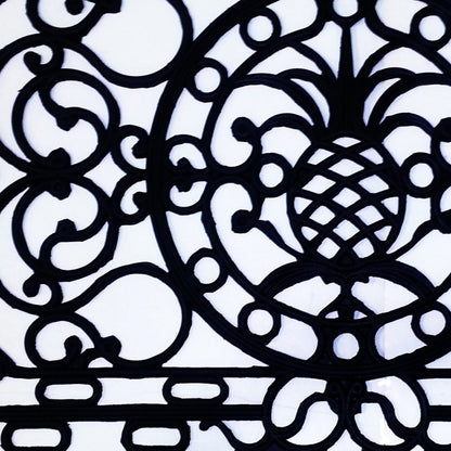 18" X 30" Black Rubber Pineapple Outdoor Door Mat