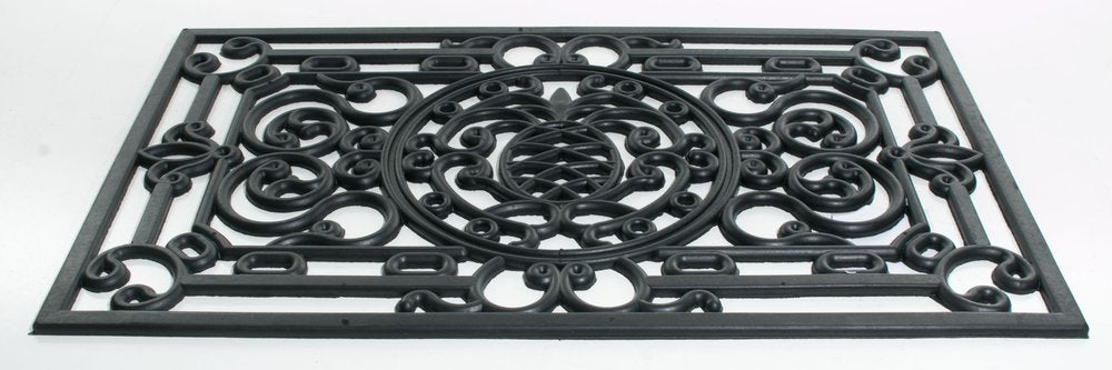 18" X 30" Black Rubber Pineapple Outdoor Door Mat