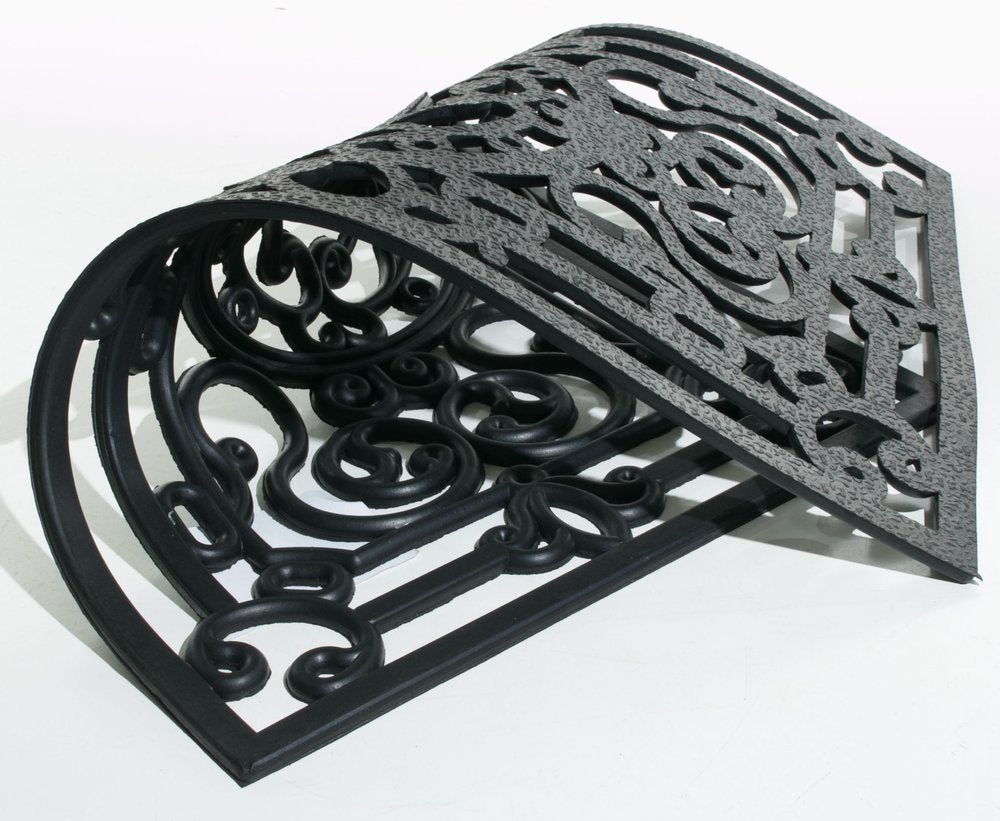 18" X 30" Black Rubber Pineapple Outdoor Door Mat